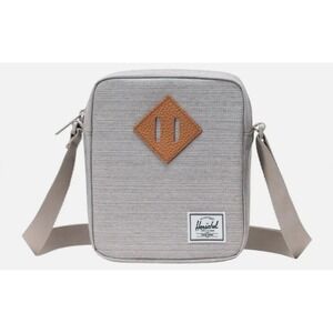 Herschel Supply Co. Crossbody Bag‎ Grey Heathered Adjustable Strap Square Logo